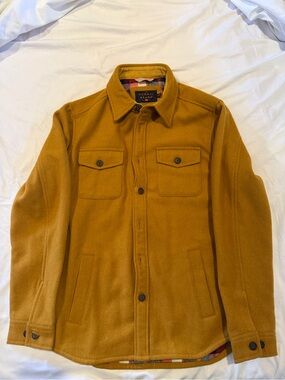 Normal Brand Brightside Wool-Blend Button-Up Jacket golden NWOT